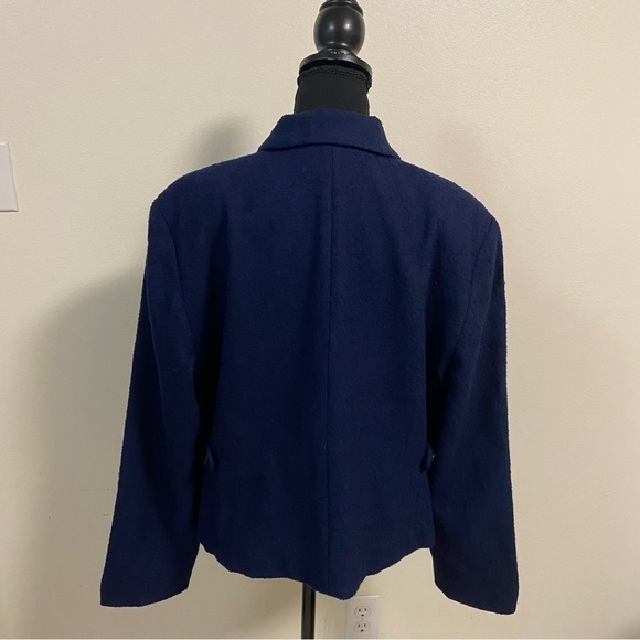 Pendleton Wool Blend Jacket Navy Size 18 - Picture 3 of 14